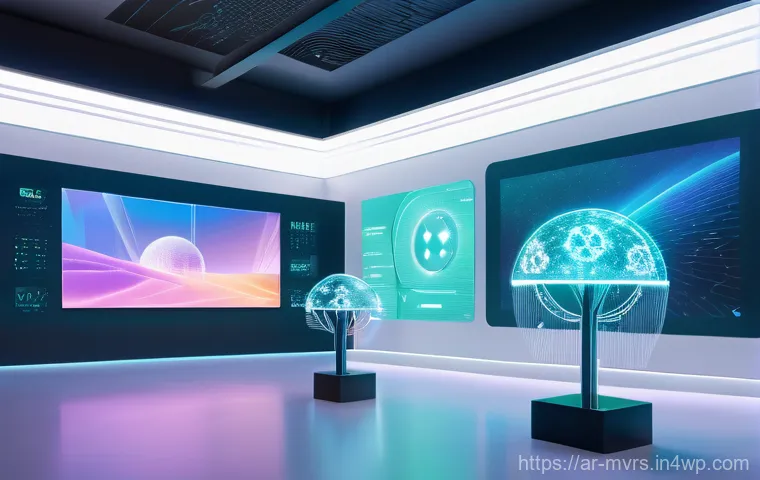 메타버스에서의 기술 혁신 사례 - A bustling, futuristic metaverse plaza filled with diverse, friendly humanoid AI non-player characte... 메타버스에서의 기술 혁신 사례 - A bustling, futuristic metaverse plaza filled with diverse, friendly humanoid AI non-player characte...