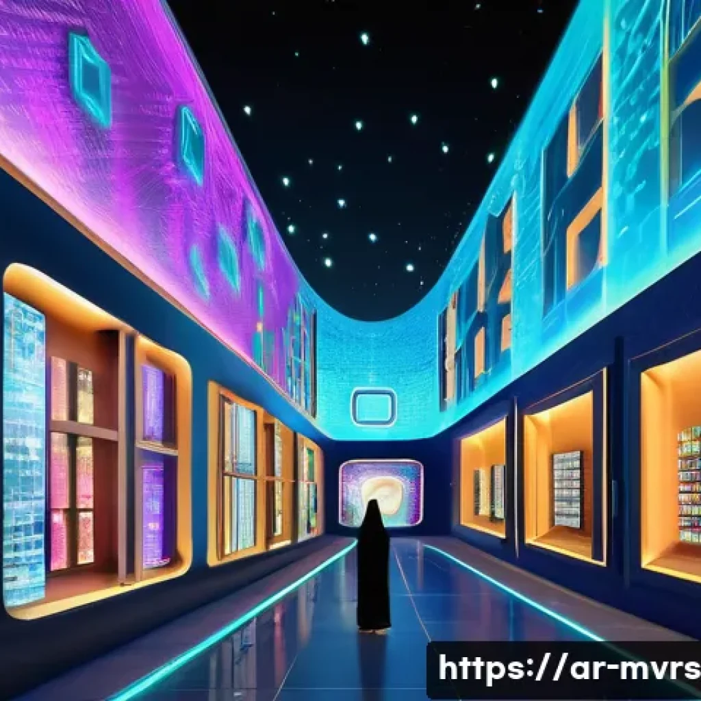 메타버스 내 가상화폐와 경제 모델 - A futuristic digital marketplace inside a vibrant metaverse cityscape inspired by Middle Eastern arc...